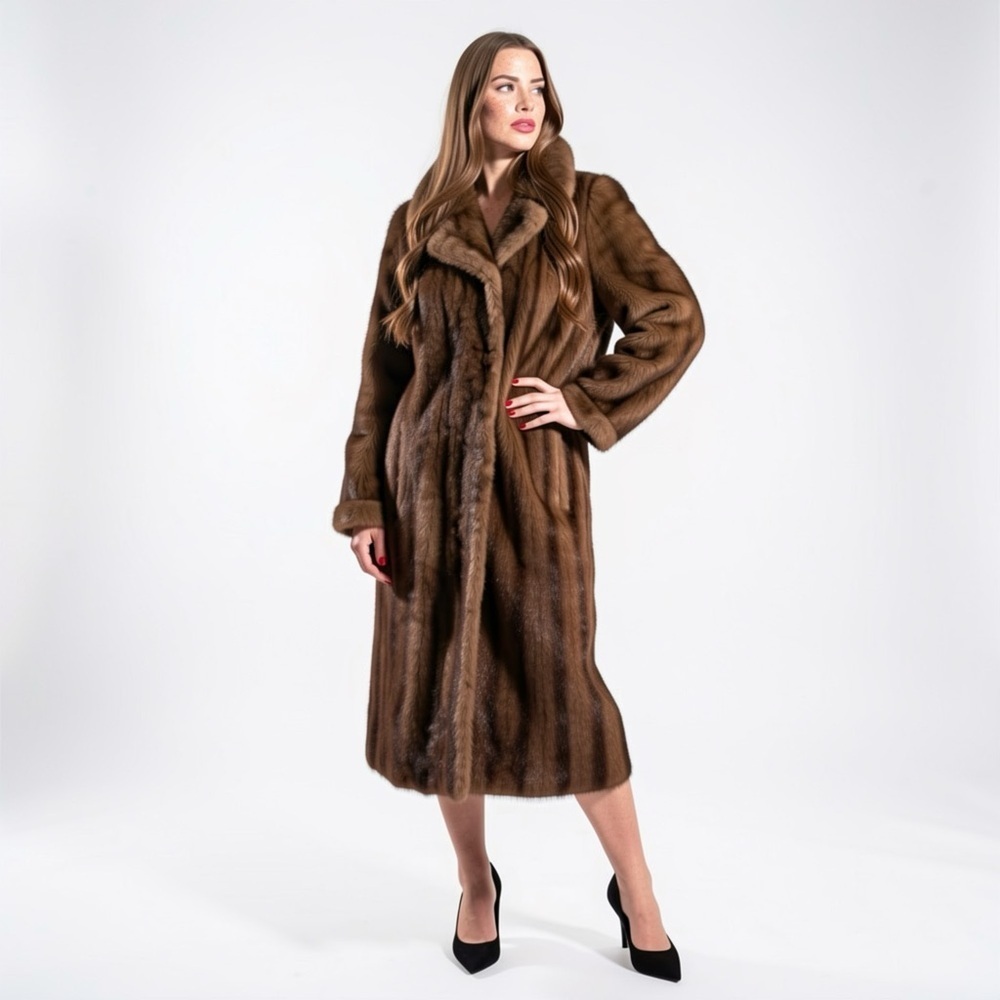 Brown Fur Coat  Women's Large